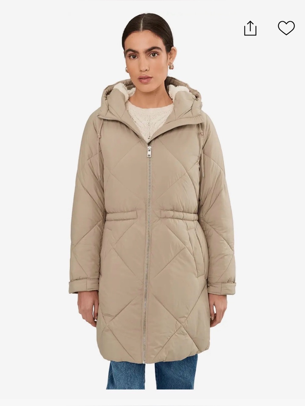 Levis Quilted Long Parka Jacket
